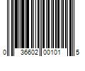 Barcode Image for UPC code 036602001015