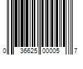 Barcode Image for UPC code 036625000057