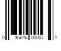 Barcode Image for UPC code 036646000074