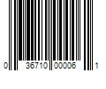 Barcode Image for UPC code 036710000061