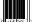 Barcode Image for UPC code 036721000074