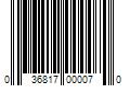 Barcode Image for UPC code 036817000070