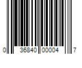 Barcode Image for UPC code 036840000047