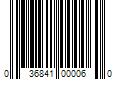 Barcode Image for UPC code 036841000060