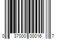 Barcode Image for UPC code 037000000167