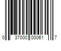 Barcode Image for UPC code 037000000617