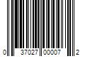 Barcode Image for UPC code 037027000072