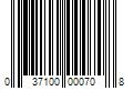 Barcode Image for UPC code 037100000708