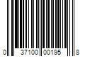 Barcode Image for UPC code 037100001958