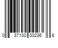 Barcode Image for UPC code 037100002368