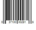 Barcode Image for UPC code 037100002818