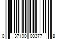 Barcode Image for UPC code 037100003778