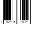 Barcode Image for UPC code 0372511760026