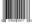 Barcode Image for UPC code 037600000178