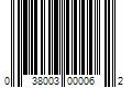 Barcode Image for UPC code 038003000062