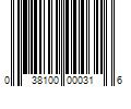 Barcode Image for UPC code 038100000316