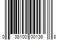 Barcode Image for UPC code 038100001368