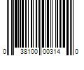 Barcode Image for UPC code 038100003140. Product Name: 