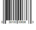 Barcode Image for UPC code 038100006363