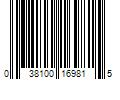 Barcode Image for UPC code 038100169815. Product Name: 