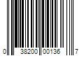 Barcode Image for UPC code 038200001367