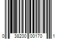 Barcode Image for UPC code 038200001701