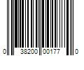 Barcode Image for UPC code 038200001770