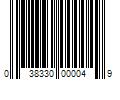 Barcode Image for UPC code 038330000049