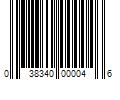 Barcode Image for UPC code 038340000046