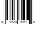 Barcode Image for UPC code 038500000398