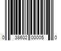 Barcode Image for UPC code 038602000050