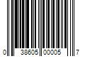 Barcode Image for UPC code 038605000057