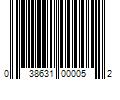 Barcode Image for UPC code 038631000052