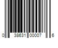 Barcode Image for UPC code 038631000076