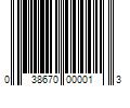 Barcode Image for UPC code 038670000013