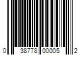 Barcode Image for UPC code 038778000052