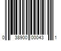 Barcode Image for UPC code 038900000431