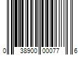 Barcode Image for UPC code 038900000776