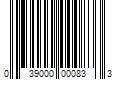 Barcode Image for UPC code 039000000833