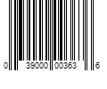 Barcode Image for UPC code 039000003636