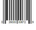 Barcode Image for UPC code 039000006729