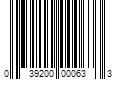 Barcode Image for UPC code 039200000633