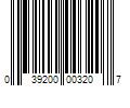 Barcode Image for UPC code 039200003207