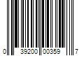 Barcode Image for UPC code 039200003597