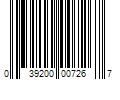 Barcode Image for UPC code 039200007267