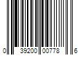 Barcode Image for UPC code 039200007786