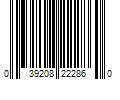 Barcode Image for UPC code 039208222860