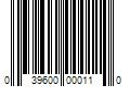 Barcode Image for UPC code 039600000110