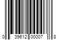 Barcode Image for UPC code 039612000078