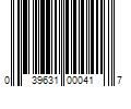 Barcode Image for UPC code 039631000417